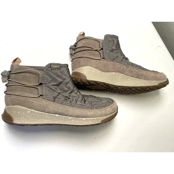 Chaco Women's Boots 8 Borealis Ridge Waterproof Boot Gray Morel Quilted Suede - Picture 7 of 10
